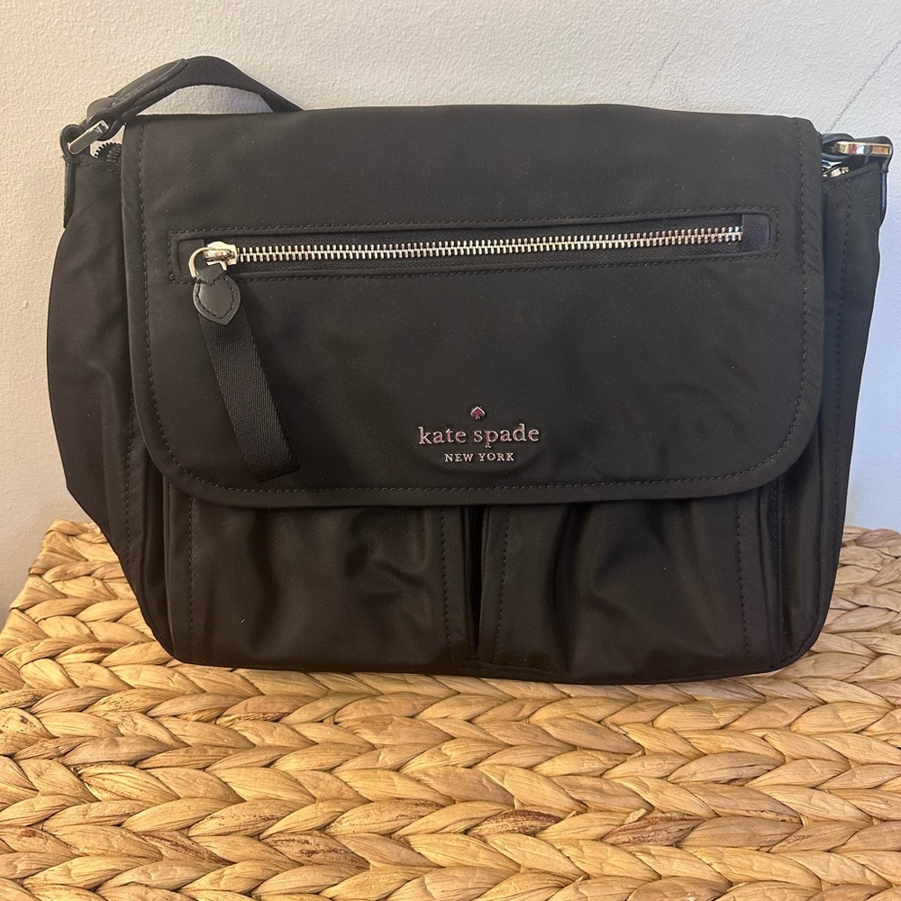 kate spade Black Nylon Crossbody with Signature Spade Lining